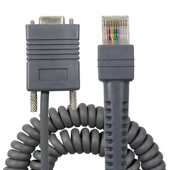 Professional Data Cable Factory Wholesale dB9 Female to RJ45 RS232 to Rj50 Scanner Cable 
