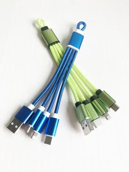 4 in 1 3A Nylon Cable USB Charging Cable Multicolor 