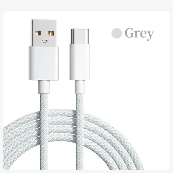 Nylon Braided Data Cable 1m 60W USB C Charger Braided Data Kabel for IP 15/16 PRO 3A Fast Charging High Power 